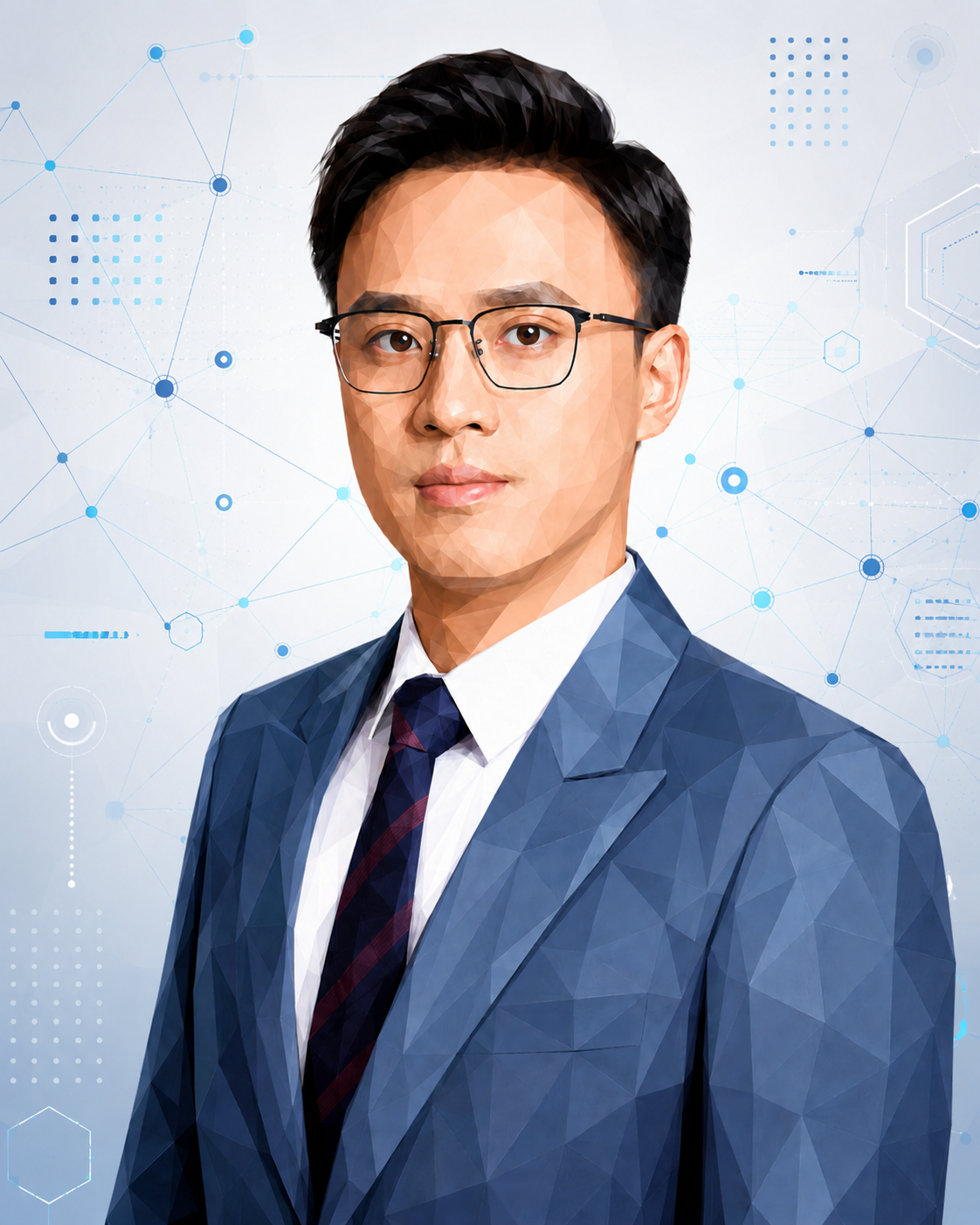 顾子皓律师科技风肖像
